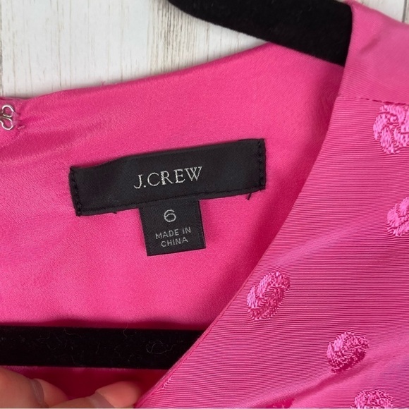 J. Crew Pink Shift Dress Jacquard Floral size 6 - Picture 7 of 11